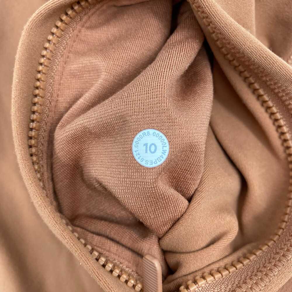 lululemon Orange Desert Sun Hooded Nulu Define Zip-Up Jacket | Regular Size 10 - Picture 3 of 9